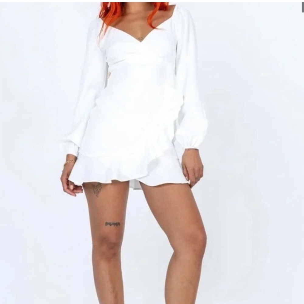 NWT PRINCESS POLLY JOSEPHINA MINI DRESS WHITE SIZE 12
